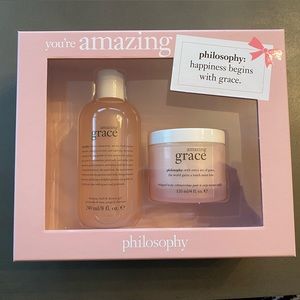 NWOT Philosophy Amazing Grace Shower Gel Bubble Bath Body Cream Set